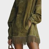 Sheri | Vestido de Ante con Flecos