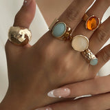 Conjunto de Anillos Abiertos con Strass