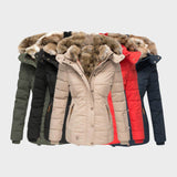 Elysia |  Abrigo Con Piel y Capucha