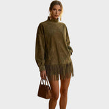 Sheri | Vestido de Ante con Flecos