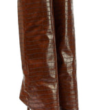 Botas de Tacón Alto de Cuero Sintético de Cocodrilo con Punta Afilar