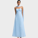 Rosalía | Vestido Plisado Sin Tirantes