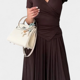 Ruslana Conjunto Cómodo de Dos Piezas con Escote en V Cruzado