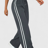 Alanys Pantalón Deportivo de Pierna Ancha con Detalle Lateral