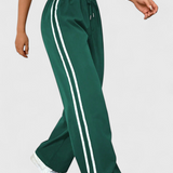 Alanys Pantalón Deportivo de Pierna Ancha con Detalle Lateral