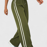 Alanys Pantalón Deportivo de Pierna Ancha con Detalle Lateral