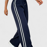 Alanys Pantalón Deportivo de Pierna Ancha con Detalle Lateral