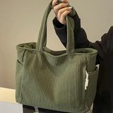 Tilda – Bolsa de hombro acanalada con detalle de cordón