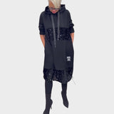 Kiva | Vestido con Lentejuelas y Capucha