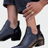 Věnceslava Sofisticados Botines con Estrellas Metálicas