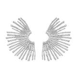 Pendientes de metal con borde ondulado