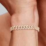 Cubana Bracelet with Moissanite