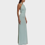 Laguna | Vestido Largo Con Cuello Halter