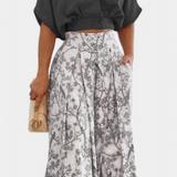 Olivia Conjunto Boho de Cuello en V y Pierna Ancha