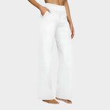 Calista™ | Pantalones de mujer de pierna ancha color marrón