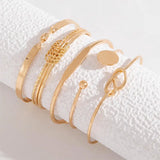 Conjunto de pulseras Elegancia Anudada | Oro