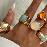 Conjunto de Anillos Abiertos con Strass