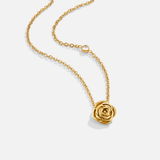Collana con Ciondolo Rosa in Oro