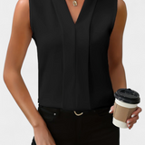 Nele | Blusa Sin Mangas con Escote en V y Corte Fluido