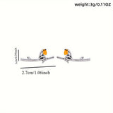 Pendientes de Pájaro Estilo Caricatura