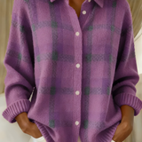 Anna | Suave chaqueta de punto con patrón de cuadros