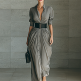 Zahara | Vestido largo plisado