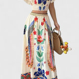 Itzel Conjunto Bohemio con Estampado Étnico