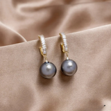 Pendientes Elegantes con Perla y Circonita