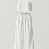 Avelina Conjunto Minimalista en Algodón y Lino Ligero