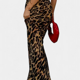 Elena Falda Maxi Slim con Estampado de Leopardo