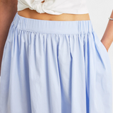 Yora Falda A-Line de Algodón con Cintura Elástica y Bolsillos