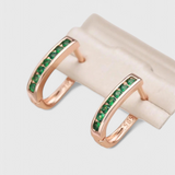 Pendientes de Esmeralda y Diamante en Oro