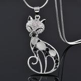 Collana in Argento Sterling con Gatti dell'Amore