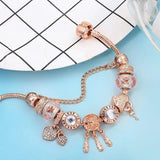 Pulsera Atrapa Sueños Rosa con Charm de Plata Esterlina