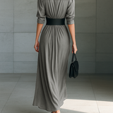 Zahara | Vestido largo plisado