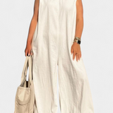 Airla Mono Oversize sin Mangas de Pierna Ancha