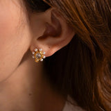 Pendientes Elegantes de Oro con Perla
