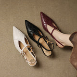 Tacones Altos de Cuero Noir Auténtico