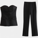 Paesha Conjunto Relajado sin Mangas y Pierna Ancha