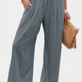 Alexia Pantalón de Algodón y Lino con Corte Fluido y Elegancia Natural