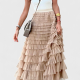 Capucine Falda Larga de Tul Vintage