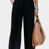 Alexia Pantalón de Algodón y Lino con Corte Fluido y Elegancia Natural