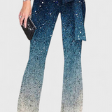 Cintia Mono Asimétrico con Brillos Degradados