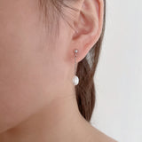 Elegantes Pendientes con Perla