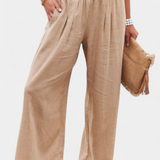 Alexia Pantalón de Algodón y Lino con Corte Fluido y Elegancia Natural