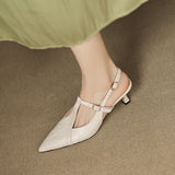 Tacones Altos de Cuero Noir Auténtico