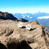 Pendientes hipoalergénicos con diseño de huellas de patas