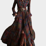 Beatriz™ ❘ Vestido largo de cuadros