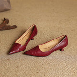 Anok Tacones Altos de Cuero Auténtico