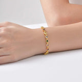 Pulsera Brillante con Charm de Arcoíris